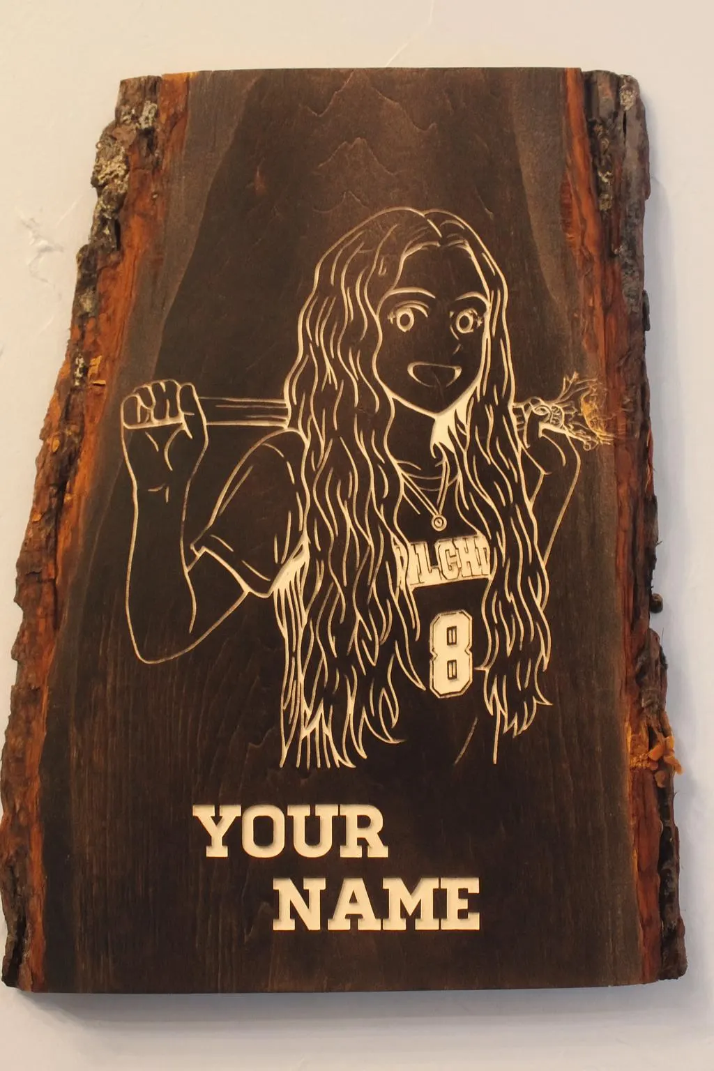 Custom Live Edge Wood Engraving